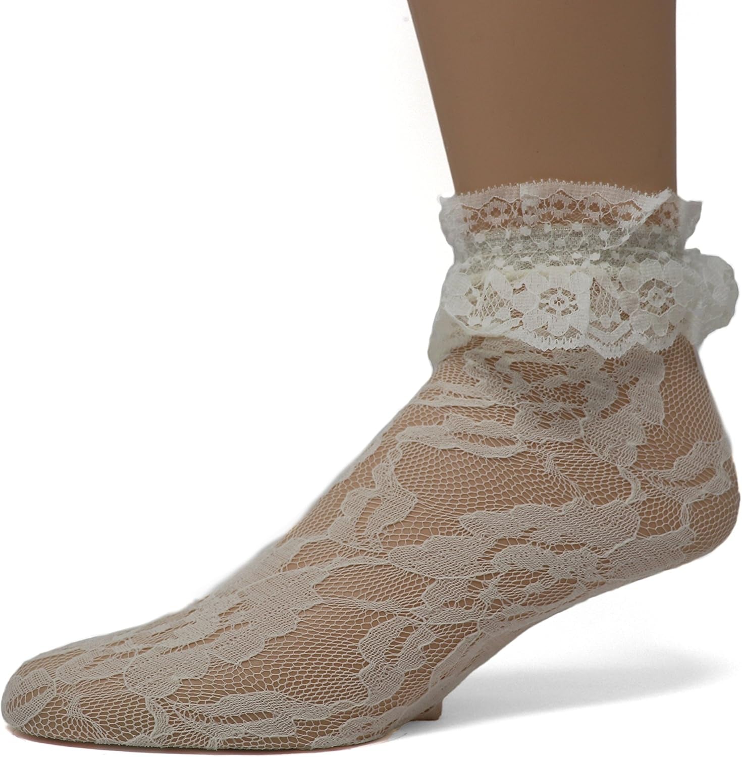 Women'S Lace Anklet Socks with Ruffle