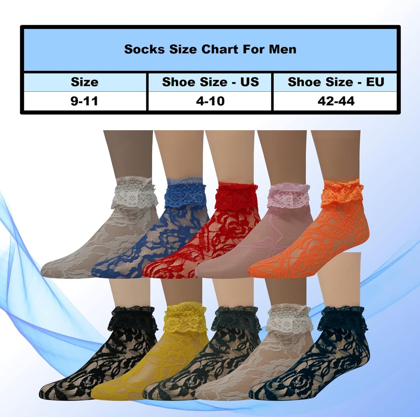 Women'S Lace Anklet Socks with Ruffle