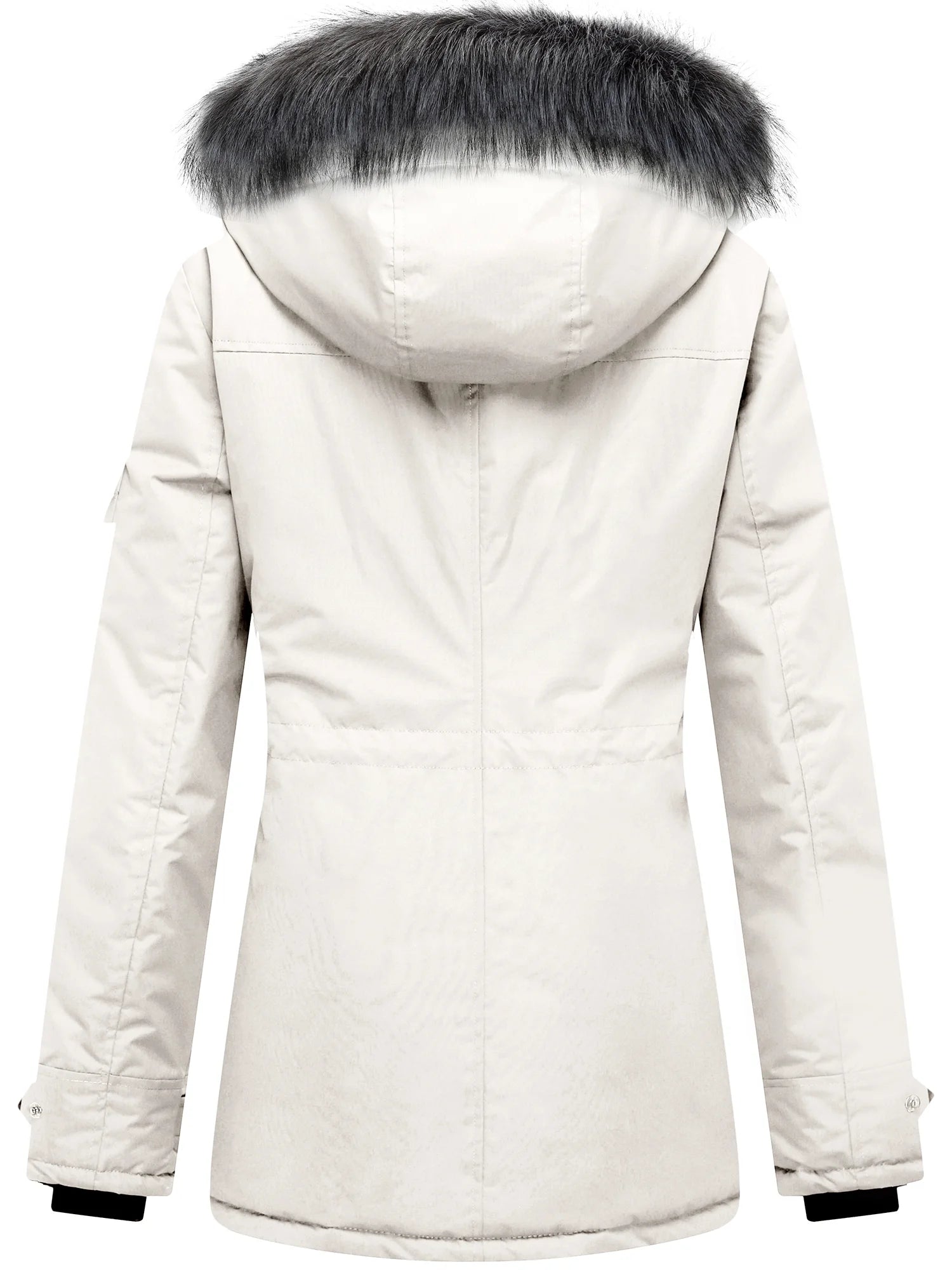 Women'S Winter Coat Hooded Winter Jacket Insulated Winter Parka Grayish White S